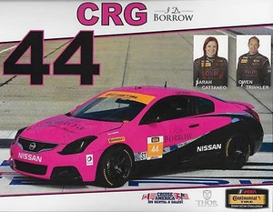 Tarjeta postal 2016 de Sarah Cattaneo & Owen Trinkler "Yo pido prestado" #44 WTSC IMSA - Imagen 1 de 1