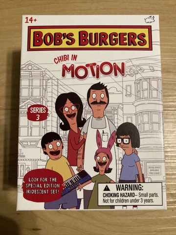 NEW! Bob's Burgers Chibi In Motion Series 3 Lot Of One Blind Box Dangler Clip(s) Cover