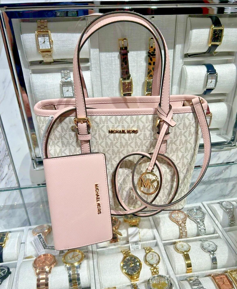 Michael Kors Jet Set Travel Women's Small Tote Bag - 35T9GTVT0B (Black)