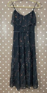 PAIGE Black Long Chiffon Dress Size M - Picture 1 of 12