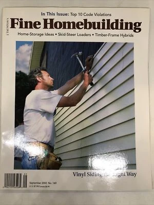 September 2002 Fine Homebuilding Magazine Home Storage Ideas Skid-Steer Frame #A - Image 1 of 4