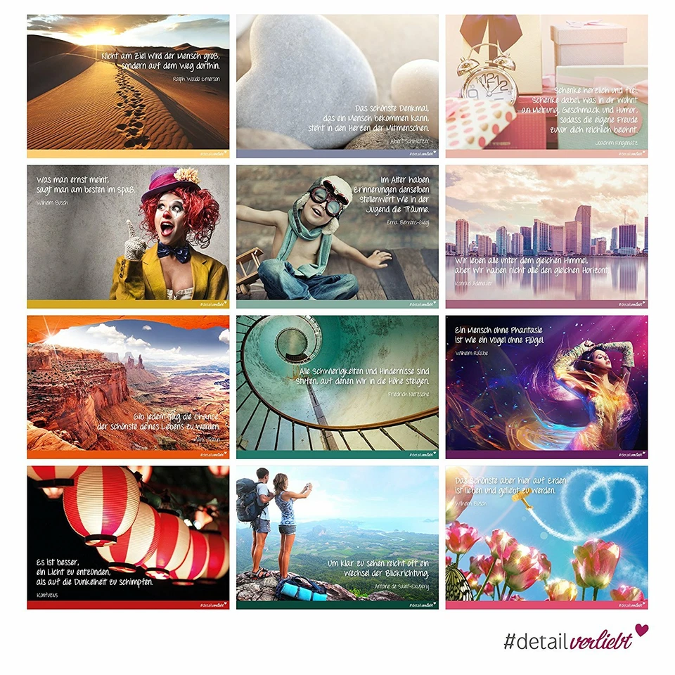 2 x 12 Postkarten mit Sprüchen I DIN A6 I Spruch-Karten I dv_239 - Bild 1 von 4