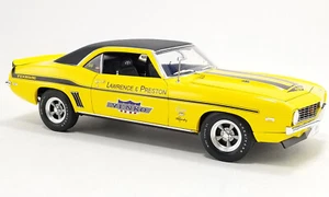 A1805730 1/18 CHEVROLET CAMARO SC/SS/E LAWRENCE PRESTON 1969 YELLOW BLACK - Foto 1 di 5