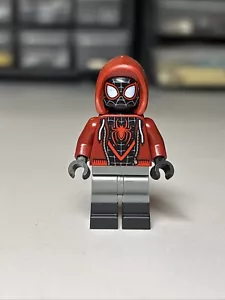 LEGO Spider-Man Miles Morales Minifigure Marvel Super Heroes Dark Red Hood sh679 - Picture 1 of 2