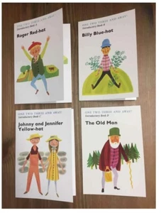 Roger Red-hat, Billy Blue-hat, Johnny & Jennifer Yellow-hat, The Old Man - 4 Bks - Picture 1 of 11