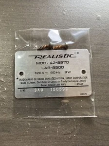 Realistic Mod 42-8970 Lab-8500 120V 60Hz 9W Metal Tag/plate - Bild 1 von 2