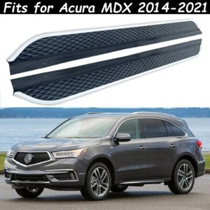 Fits for Acura MDX 2014-2021 2Pcs Running Board Side Step Pedals Nerf Bar Black - Picture 1 of 10