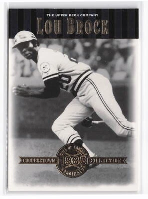 Lou Brock #6 2001 Upper Deck Hall of Famers St. Louis Cardinals - Image 1 of 2
