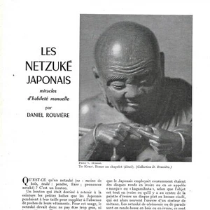 Das japanische Netzyké - Kleidungsobjekt - Artikel Presseausschnitt 1956 - Bild 1 von 4