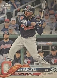 2018 TOPPS CHROME Jose Ramirez #189 Cleveland Indians/Guardians MLB JUST PULLED! - Picture 1 of 3