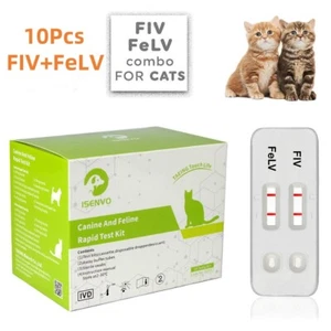 Kit de prueba rápida combinado de inmunodeficiencia felina y leucemia de 10 piezas (FIV+FeLV) - Imagen 1 de 7