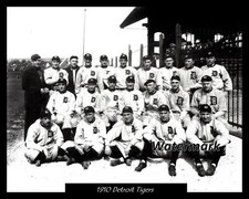 MLB 1910 Detroit Tigers Team Picture w/ Ty Cobb 8 X 10 Photo Picture