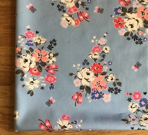 100cmx 100cm Square Cath Kidston Clifton Mews Blue Lightweight Cotton Fabric New - Picture 1 of 8