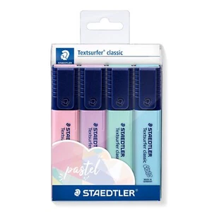 364 CWP4PA Textsurfer Highlighter Classic Pastel Colours - Pack of 4 - Picture 1 of 6