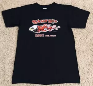 Vintage 2001 Sturgis Bike Rally 61st Annual Men's Black T-Shirt Size Medium - Picture 1 of 5