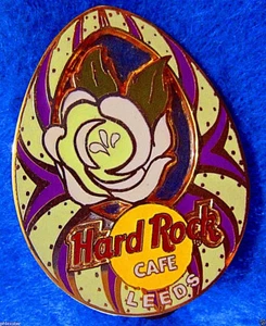 PIN LEEDS INGLATERRA HUEVO DE PASCUA EUROPEO SERIE ROSA BLANCA YORKSHIRE Hard Rock Café - Imagen 1 de 1