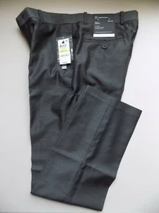 NEW INC International Concepts SLIM Pant 30 / 32 Flat Front NWT Dark Gray MILAN - Picture 1 of 7