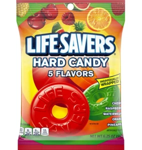 Life Savers Flavors Duro Caramelo Envuelto Individualmente 5 Sabores - Imagen 1 de 1