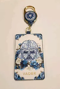 Loungefly Disney Star Wars Darth Vader Blue Retractable Lanyard ID Holder NEW - Picture 1 of 11