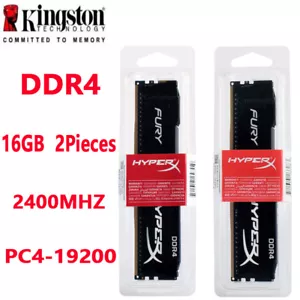 HyperX FURY DDR4 32GB 2400 PC4-19200 Desktop RAM Memory DIMM 288pin 1.2V 2X16GB - Picture 1 of 13