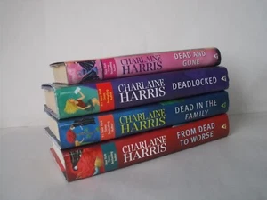 4 CHARLAINE HARRIS # HC W/DJ SOOKIE STACKHOUSE DEAD DEADLOCKED FAMILY WORSE GONE - Picture 1 of 5