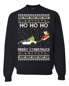Ugly Christmas Sweater | Santa Cyber Truck | Funny Christmas Sweater - Picture 1 of 4