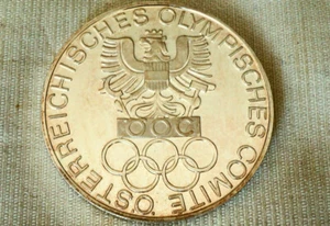 SELTENE SILBER 900 MEDAILLE " ÖSTERREICHISCHES OLYMPISCHES COMITE " - Bild 1 von 4