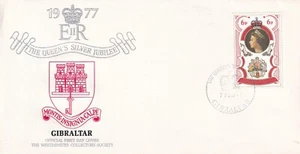 GIBRALTAR 1977 FIRST DAY COVER, ELIZABETH II AND ROYAL CREST - Picture 1 of 1