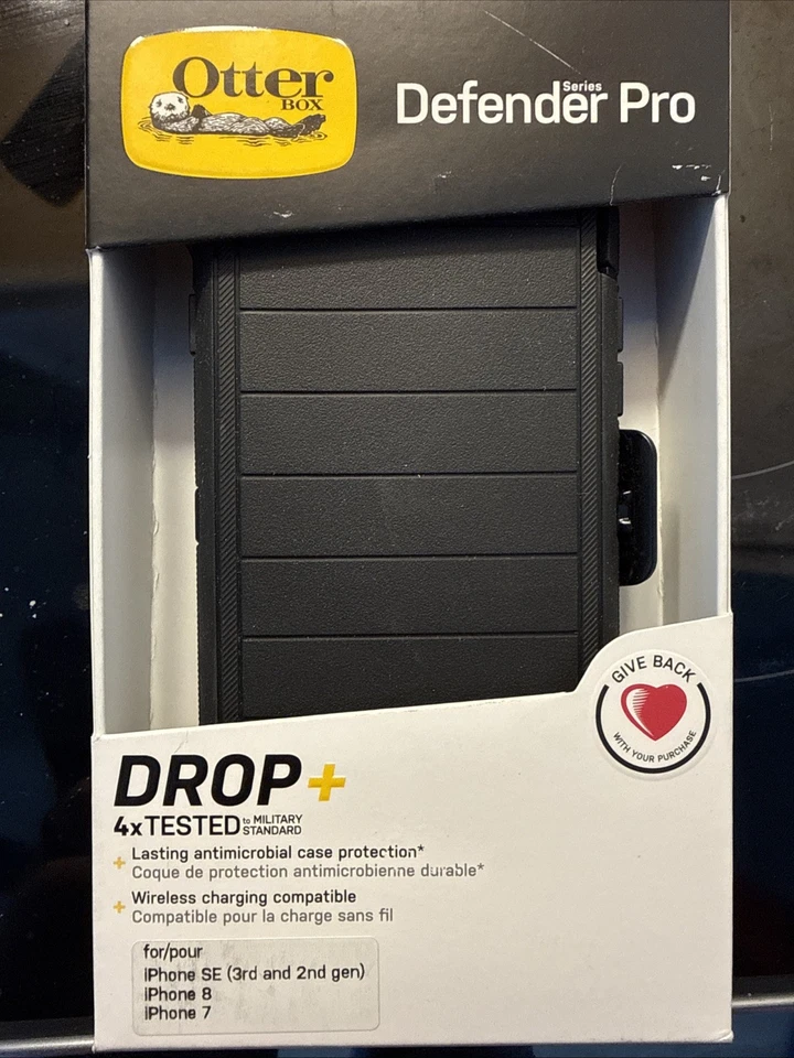 OtterBox Defender Pro Series Black Phone Case for iPhone 7, 8, SE (2nd 3rd Gen) - Image 1 of 1