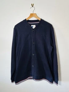 Boden Navy Blue Cardigan Men's Size L Large Casual Jumper 100% Soft Cotton - Picture 1 of 8