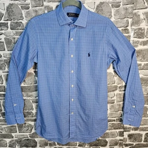 Ralph Lauren Hemd Herren klein blau und weiß klassisch Gingham-Karo 14,5 Zoll - Bild 1 von 11
