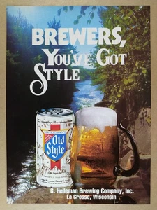 Pubblicità Stampa Vintage 1982 Heileman's Old Style Beer 'Brewers, You've Got Style' - Foto 1 di 1