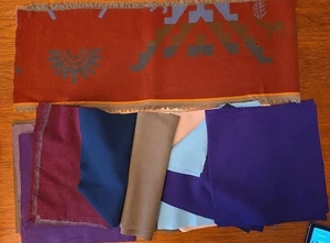 34 Pc Lot Pendleton Etc.a Vintage wool fabric squares remnants - Picture 1 of 8
