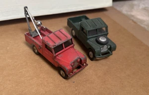 Corgi Toys Land Rover 109" WB job lot x2 one tow truck Vintage. - Picture 1 of 4