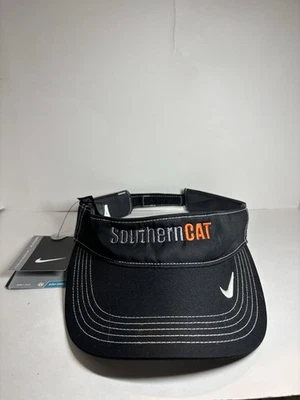 Nike Black SOUTHERN CAT Visor Hat Strapback Tennis Golf Run NEW WITH TAGS - Изображение 1 из 3
