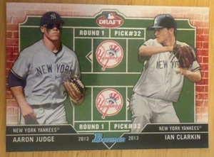 Tarjeta de novato Aaron Judge 2013 Bowman Draft con Ian Clarkin #bb-jc (7579) - Imagen 1 de 2