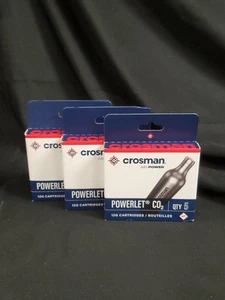 Lot Of 3 Pack Crosman 5-Count CO2 Powerlet 12g Cartridges For Air Pistols NEW - Picture 1 of 3