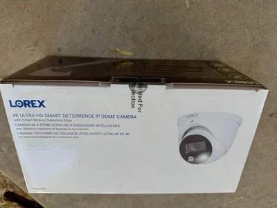 Lorex E893DD-E 4K Ultra HD Smart Deterrence IP Dome Camera - White (E893DDE) - Image 1 of 4