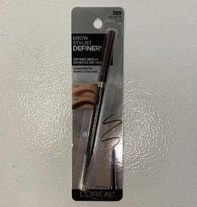 L'Oreal Paris Makeup Brow Stylist Definer Eyebrow Pencil 389 Brunette - Picture 1 of 2