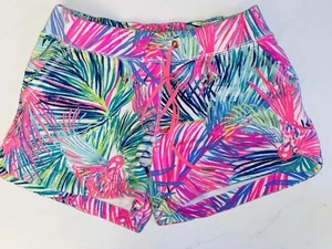 Ladies Lilly Pulitzer Palm Beach Coral Vina Drawstring Shorts Size Small - Picture 1 of 5
