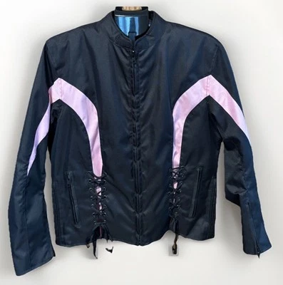 Chaqueta Vance Cuero Mujer L Softshell (no Cuero) Negra Rosa Muñeca Cremalleras Encaje Foto 1 de 4