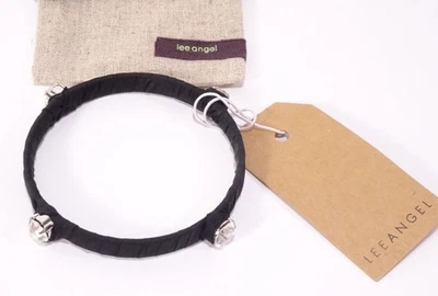 Brazalete fino Lee Angel para mujer Alexa cristal envoltorio de seda nuevo con etiquetas 198 negro Foto 1 de 4