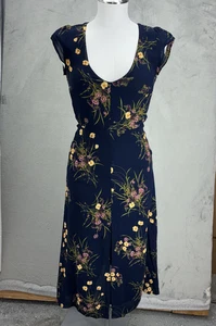 Vestido Reformation Talla 4 Hayden Azul Foral Fairy Core Caprichoso Boho - Imagen 1 de 15