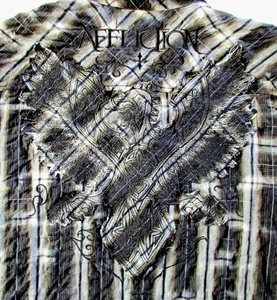 Affliction Hemd Herren 2XL schwarz Premium bestickt Gorpcore Biker distressed - Bild 1 von 10