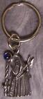 Pewter Fantasy Key Ring Druid Wizard & color changing Orb NEW