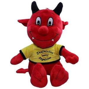 Süßer XL Teufel mit Shirt "Teufelchen sucht Engelchen" Plüschfigur 48 cm, gebrau - Bild 1 von 9