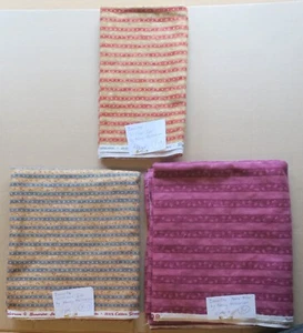 3 2/3 yards Benartex Flannel Fabric,4 pcs,screen prints,striped,2 Williams Inn - Picture 1 of 4