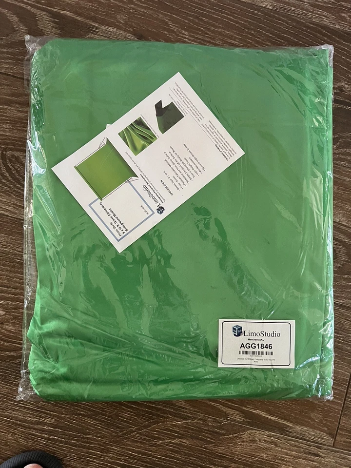 LimoStudio 9 x 91/2 pies Pantalla Chromakey Muselina Fondo Fondo - Verde Foto 1 de 1