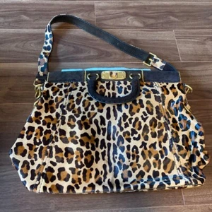 Authentic Prada Vintage Shoulder Hand Bag Leopard Unborn Calf - Picture 1 of 3