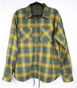 The North Face blau gelb kariert wendbare Druckknopfleiste Herren Jacke Größe X-Large - Bild 1 von 6